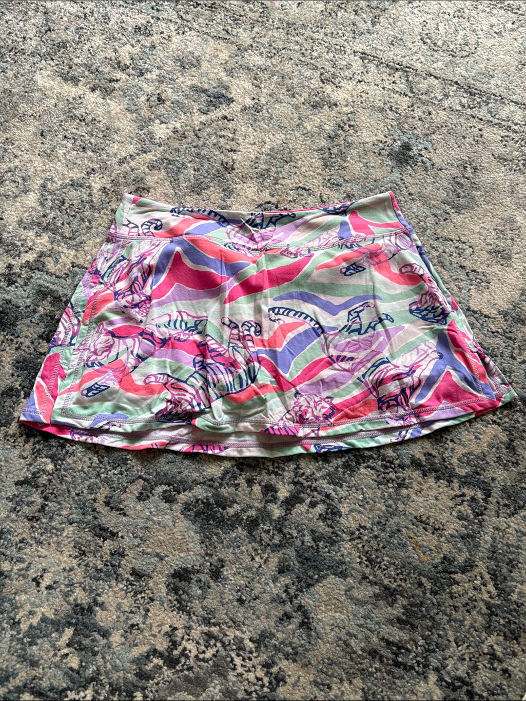 Lilly Pulitzer Pink Green Purple Wave Print Skort